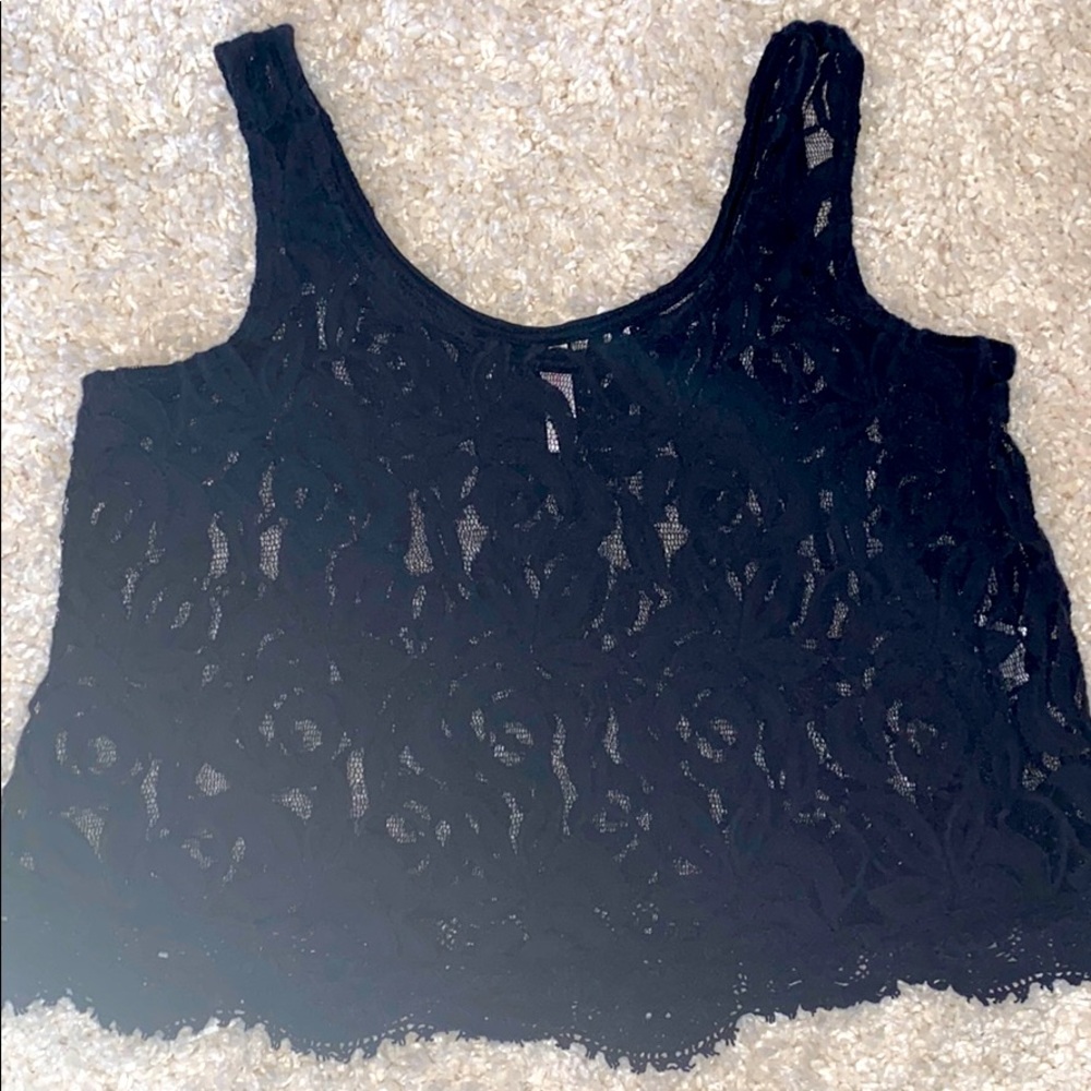 Xhilaration Black Lace Top - Picture 5 of 16